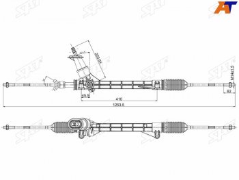 9 699 р. Рейка рулевая LHD SAT Volkswagen Polo 5 седан рестайлинг (2015-2020)  с доставкой в г. Кемерово. Увеличить фотографию 2