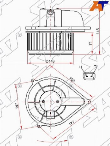 3 699 р. Мотор отопителя салона Peugeot Boxer 94-06  Citroen Jumper 94-02  Fiat Ducato 94-12 SAT ST-71734232  с доставкой в г. Кемерово. Увеличить фотографию 3