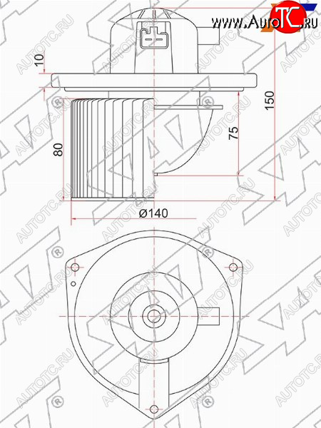2 159 р. Мотор отопителя салона Mitsubishi ASX 10-20  Galant 03-12  Lancer 07-17  Outlander 05-12  Citroe SAT ST-7802A017  с доставкой в г. Кемерово
