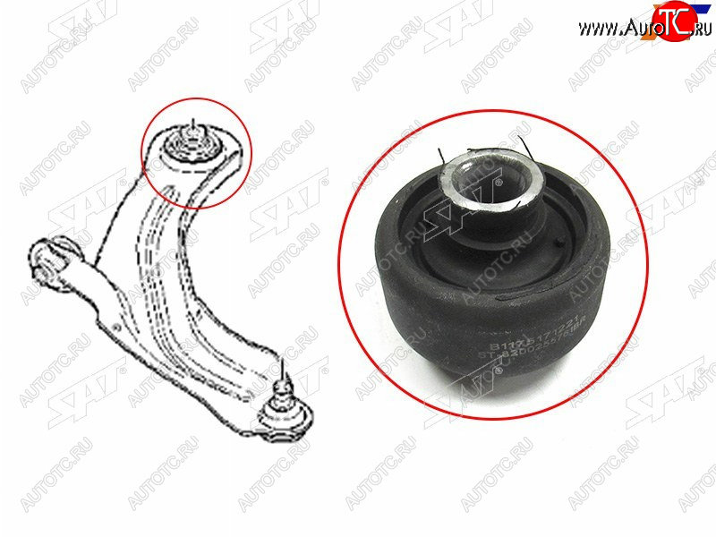 499 р. Сайлентблок переднего рычага задний RENAULT MEGANE II 03-KANGOO 09-12CLIO IV 12- SAT ST-8200255761BR  с доставкой в г. Кемерово