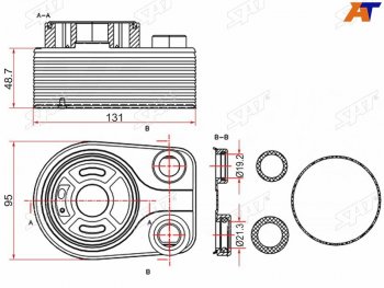 3 889 р. Радиатор масляный NISSAN QASHQAI 07-RENAULT CAPTUR 13-DUSTER 10-KANGOO 08- SAT ST-8200606297  с доставкой в г. Кемерово. Увеличить фотографию 1