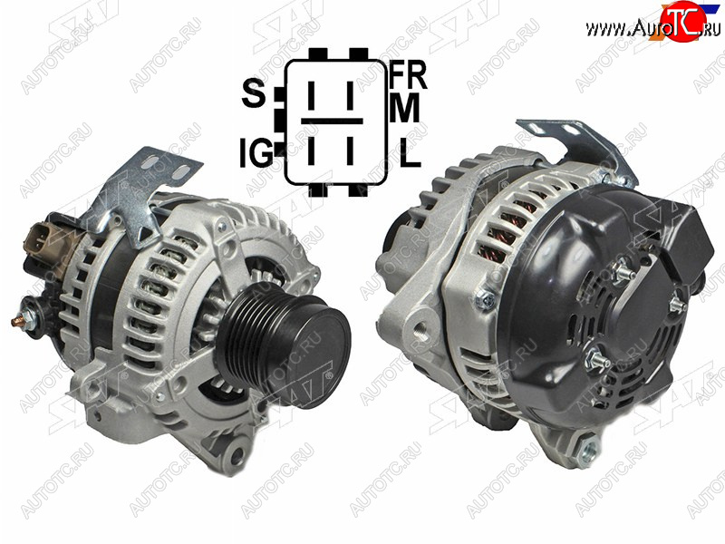 14 249 р. Генератор TOYOTA CAMRYMARK X ZIO 2.4 07-RAV4 2.4 05-08 2AZ 12V 100A(восстановленный) SAT ST-85-0052  с доставкой в г. Кемерово