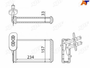 1 299 р. Радиатор отопителя салона AUDI A3 96-98SKODA OCTAVIA 98-98VOLKSWAGEN GOLF 91-98 (трубчатый) SAT ST-87-0022  с доставкой в г. Кемерово. Увеличить фотографию 1