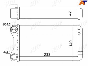 1 449 р. Радиатор отопителя салона  AUDI A4S4 00-09SEAT EXEO 09-(трубчатый) SAT ST-87-0028  с доставкой в г. Кемерово. Увеличить фотографию 3