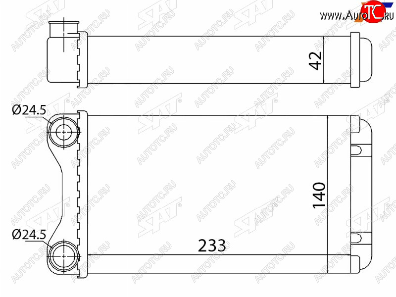 1 449 р. Радиатор отопителя салона  AUDI A4S4 00-09SEAT EXEO 09-(трубчатый) SAT ST-87-0028  с доставкой в г. Кемерово