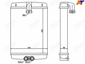 2 259 р. Радиатор отопителя салона MERCEDES C-CLASS W202 93-00(трубчатый) SAT ST-87-0036  с доставкой в г. Кемерово. Увеличить фотографию 2
