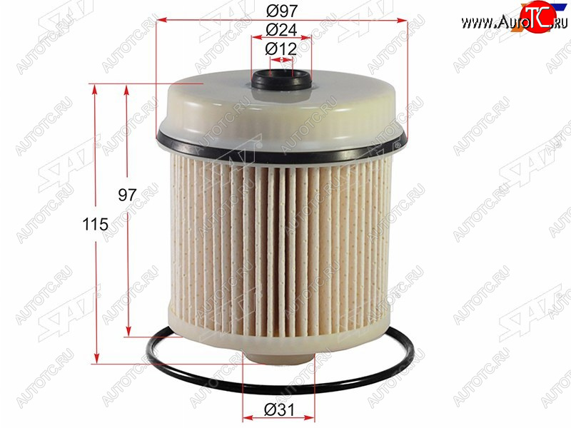 369 р. Фильтр топливный ISUZU FORWARD 4HK6HKELF NHRNKRNPRNQR 4HK4JJ1NISSAN ATLAS 4JJ1 07-13          SAT ST-8-98203-599-0  с доставкой в г. Кемерово