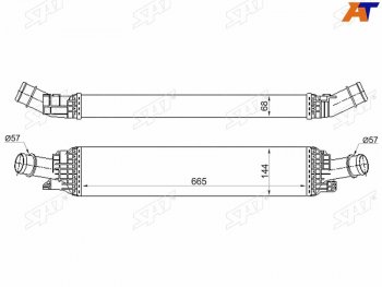 Интеркулер AUDI A4 07-A5 07-A6 11-Q5 08- SAT ST-8K0145805G