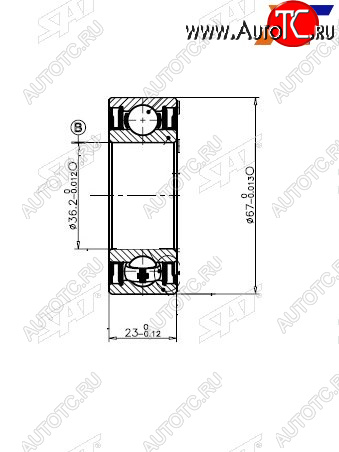 629 р. Подшипник привода TOYOTA SCEPTERGRACIACORONAMARK 2CROWNARISTO 4WD 92- SAT ST-90363-36001  с доставкой в г. Кемерово
