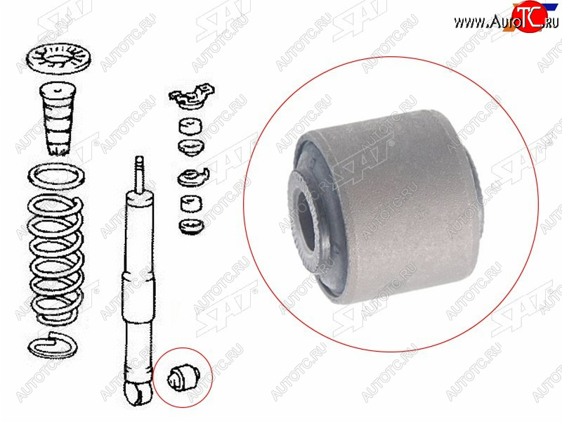 248 р. Сайлентблок Toyota Land Cruiser (J100,J200) 98-21  Land Cruiser Prado (J120) 02-09  Great Wall Hov SAT ST-90385-19010  с доставкой в г. Кемерово