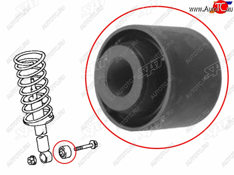 284 р. Сайлентблок Nissan Murano 07-22  Teana 03-14  Toyota Crown 95-07  Mark II (X90,X100,X110) 92-04  SAT ST-90389-12016  с доставкой в г. Кемерово
