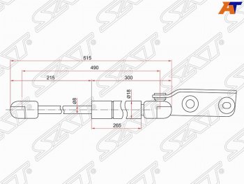 1 059 р. Правый упор крышки багажника SAT  Nissan AD  Y11 - Wingroad  2 Y11  с доставкой в г. Кемерово. Увеличить фотографию 1