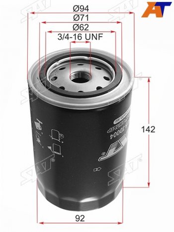 399 р. Фильтр масляный TOYOTA L,3L,2L,2LT,3V,4V,4,5VEU,4VU,2B,3B,11B,13B,2J,1FZFE -99 SAT ST-90915-TD004  с доставкой в г. Кемерово. Увеличить фотографию 1