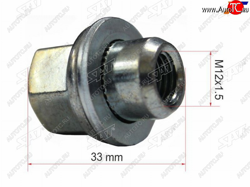 231 р. Гайка колесная TOYOTA SAT ST-90942-01062  с доставкой в г. Кемерово