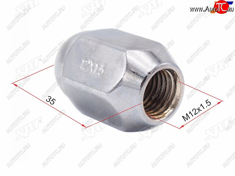 96 р. Гайка колесная TOYOTA SAT ST-90942-01081  с доставкой в г. Кемерово