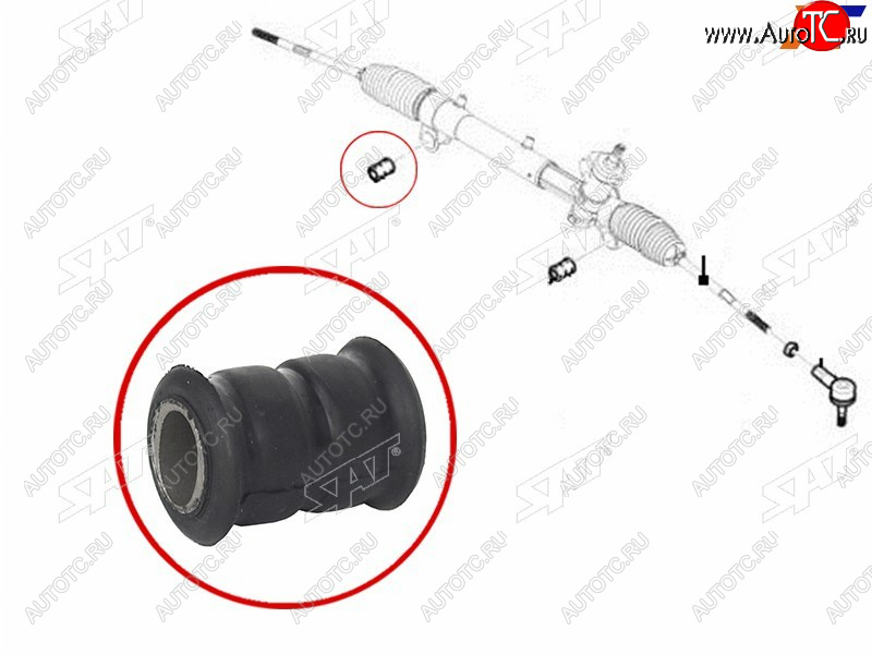 196 р. Втулка рулевой рейки Chevrolet Captiva 06-15  Opel Antara 06-15  Daewoo Winstorm 06-10 SAT ST-93743423B  с доставкой в г. Кемерово
