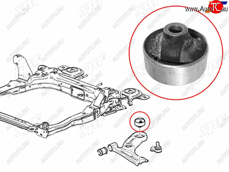 499 р. Сайлентблок рычага задний FR SAT Chevrolet Aveo T300 седан (2011-2015)  с доставкой в г. Кемерово