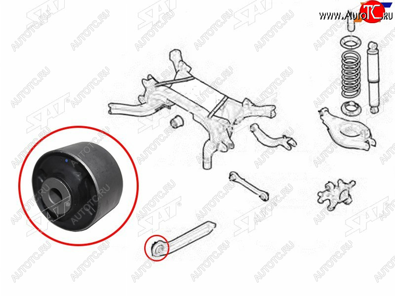 629 р. Сайлентблок Chevrolet Captiva 06-15  Opel Antara 06-15  Daewoo Winstorm 06-10 SAT ST-96626481B  с доставкой в г. Кемерово