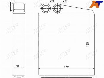 1 759 р. Радиатор отопителя салона AUDI A3S3 03-TT 06-SEAT ALTEATOLEDO 04- LEON 05-SKODA OCTAVIA SAT ST-AU07-395-0  с доставкой в г. Кемерово. Увеличить фотографию 1