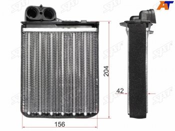 1 029 р. Радиатор отопителя салона RENAULT LOGAN 04-LOGAN 08- SANDERO 08-DUSTER 10-LADA LARGUS 12- SAT ST-DC01-395-A0  с доставкой в г. Кемерово. Увеличить фотографию 1