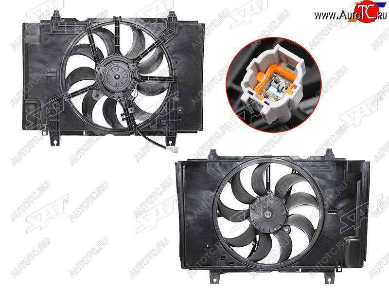 4 999 р. Диффузор радиатора в сборе SAT  Nissan Juke ( 1 YF15,  2 F16) (2010-2025) дорестайлинг, рестайлинг  с доставкой в г. Кемерово