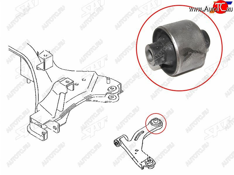 629 р. Сайлентблок Ford Escape 00-12  Maverick 93-07  Mazda Tribute 00-07 SAT ST-EC01-34-300J-BB  с доставкой в г. Кемерово