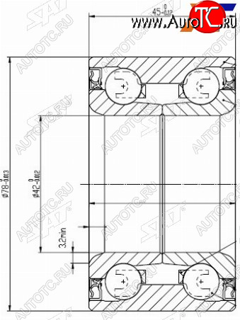 1 299 р. Подшипник передней ступицы FORD ESCAPEMAVERICKMAZDA TRIBUTE 00- SAT ST-EC01-33-048  с доставкой в г. Кемерово