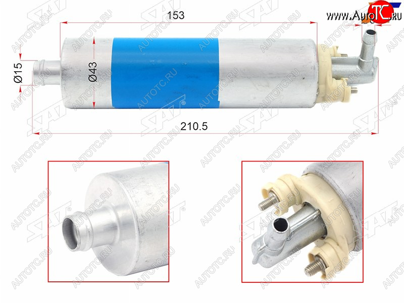 4 199 р. Топливный насос Mercedes W124W140W163W202W210W220W461 SAT ST-FP19  с доставкой в г. Кемерово