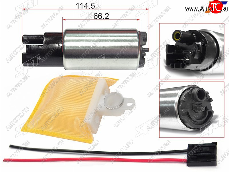 1 099 р. Топливный наcос 12V, 3BAR, 90LH  1KRFE SAT ST-FP12  с доставкой в г. Кемерово
