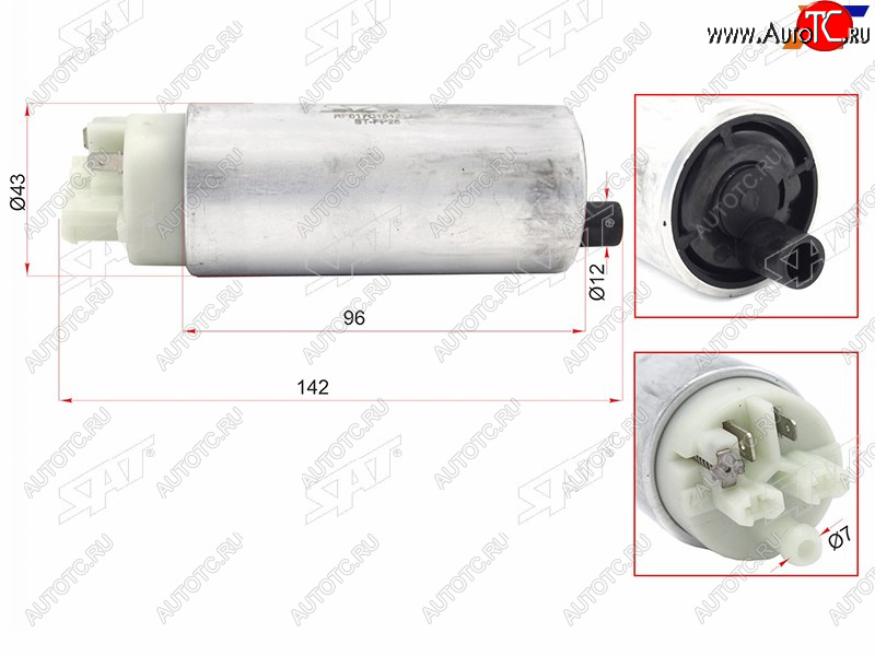 1 899 р. Топливный насос BMW E30 87-91E34 89-97E36 90-98E46 99-00 SAT ST-FP26  с доставкой в г. Кемерово