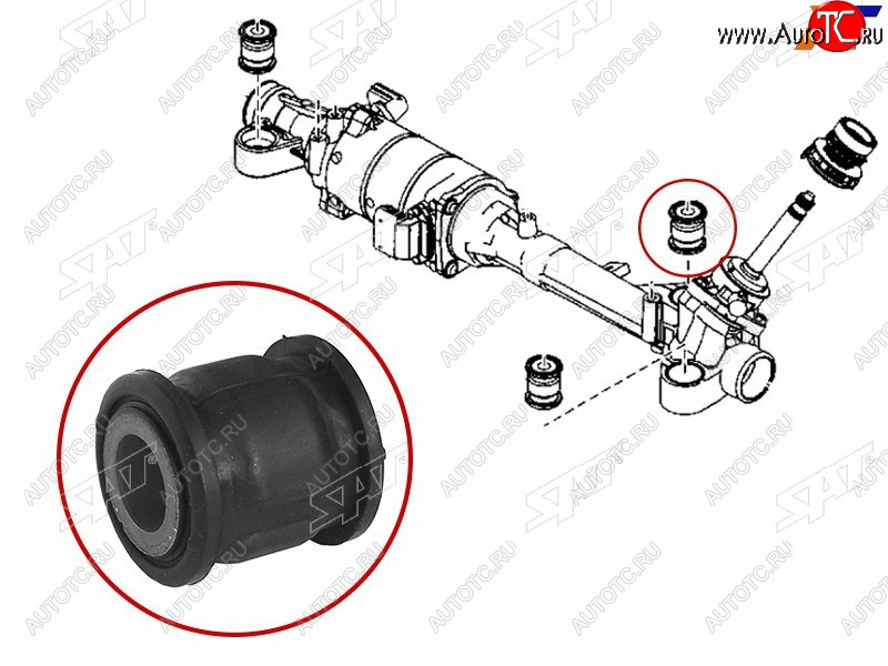 187 р. Втулка рулевой рейки Mazda 6 07-12  Atenza 07-12 SAT ST-G33S-32-124B  с доставкой в г. Кемерово