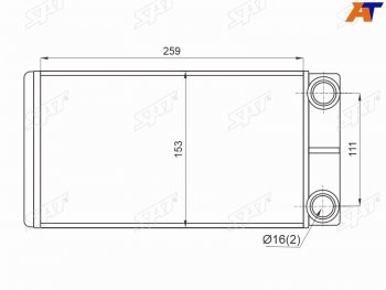 2 679 р. Радиатор отопителя салона GAZELLE NEXT 12- SAT ST-GZ01-395-0  с доставкой в г. Кемерово. Увеличить фотографию 1