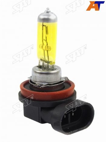 213 р. Лампа головного освещения галогенная желтая H11 12V 55W SAT ST-H11Y-12V  с доставкой в г. Кемерово. Увеличить фотографию 1