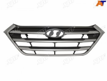 Решетка радиатора SAT Hyundai Tucson TL дорестайлинг (2015-2018) (хром)