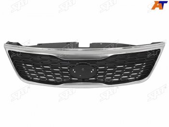 Решетка радиатора SAT KIA Sorento XM рестайлинг (2012-2015) (молдинг хром)