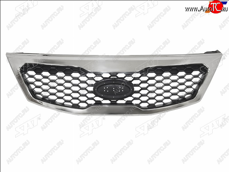 5 999 р. Решетка радиатора SAT KIA Sorento XM дорестайлинг (2009-2012) (хром)  с доставкой в г. Кемерово