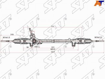 11 499 р. Рейка рулевая LHD SAT  Mazda CX-5 ( KE,  KF) (2011-2025) дорестайлинг, рестайлинг  с доставкой в г. Кемерово. Увеличить фотографию 1