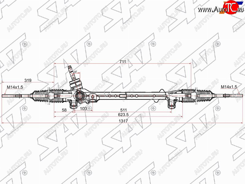 11 499 р. Рейка рулевая LHD SAT  Mazda CX-5 ( KE,  KF) (2011-2025) дорестайлинг, рестайлинг  с доставкой в г. Кемерово