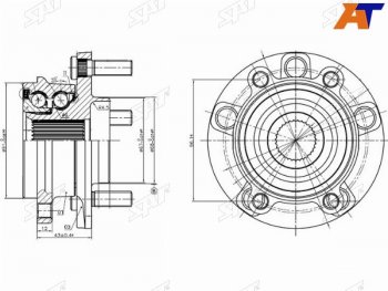 Ступичный узел перед MAZDA 36CX-5 11- SAT ST-KD35-33-04XC