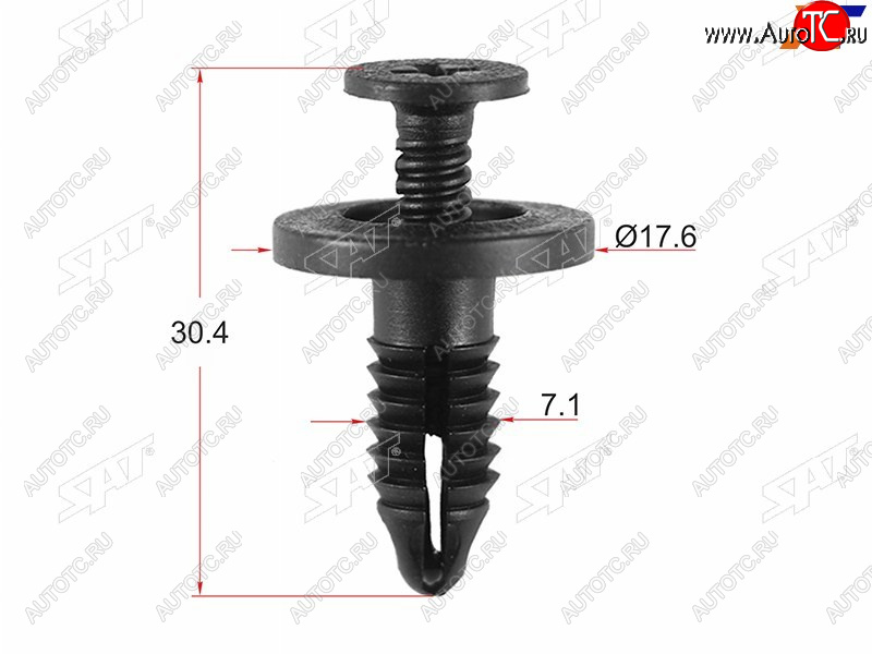 13 р. Клипса защиты бампера FORD (1 шт.) SAT ST-KE-281  с доставкой в г. Кемерово