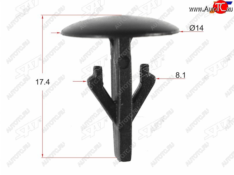 4 р. Клипса обшивки капота HONDA (1 шт.) SAT ST-KJ-1055  с доставкой в г. Кемерово