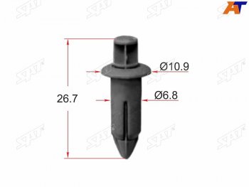 20 р. Клипса крепежная SAT ST-KJ-1087 (1 шт.) SAT ST-KJ-1087  с доставкой в г. Кемерово. Увеличить фотографию 2