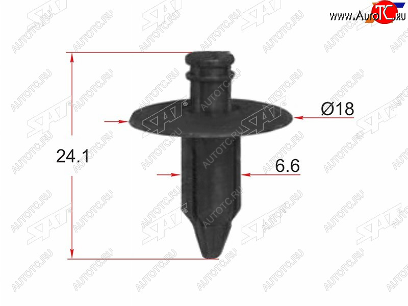 29 р. Клипса крепежная SAT ST-KJ-1529 (1 шт.) SAT ST-KJ-1529  с доставкой в г. Кемерово