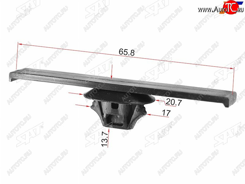 23 р. Клипса хомут эл. проводки TOYOTALEXUS (1 шт.) SAT ST-KJ-2347  с доставкой в г. Кемерово
