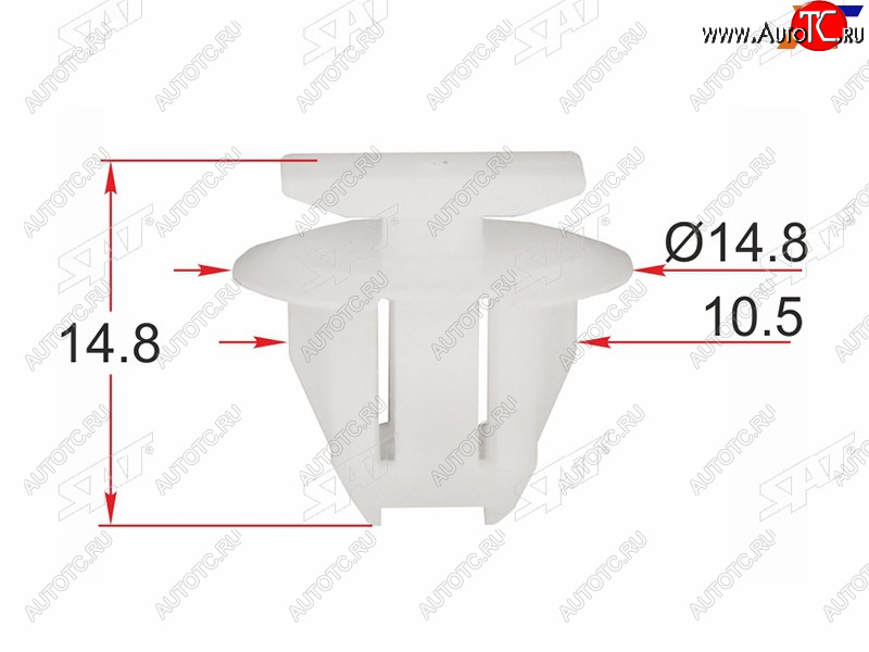 23 р. Клипса молдинга кузова NISSAN (1 шт.) SAT ST-KJ-2427  с доставкой в г. Кемерово