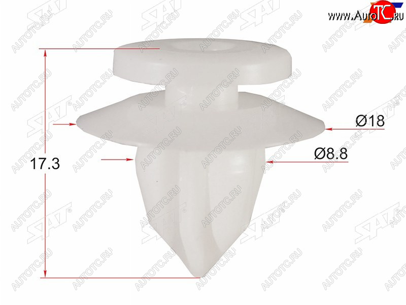 9 р. Клипса TOYOTALEXUS (1 шт.)                                                                          SAT ST-KJ-361  с доставкой в г. Кемерово