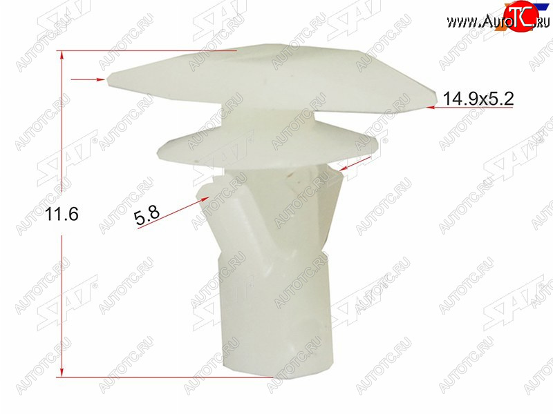 7 р. Клипса накладки двери FORDTOYOTAMAZDA (1 шт.) SAT ST-KJ-528  с доставкой в г. Кемерово