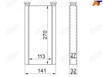 2 799 р. Радиатор отопителя салона TOYOTA HARRIERARISTO #ZS16# 97-05PROGRESS LEXUS RX300GS300 97-05 SAT ST-LX45-395-0  с доставкой в г. Кемерово. Увеличить фотографию 2