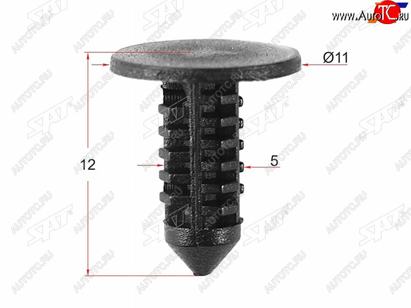 16 р. Клипса обшивки FORD (1 шт.) SAT ST-M10740  с доставкой в г. Кемерово