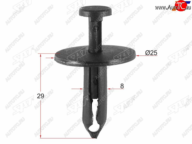 20 р. Клипса защиты бампера FORD (1 шт.) SAT ST-M10769  с доставкой в г. Кемерово
